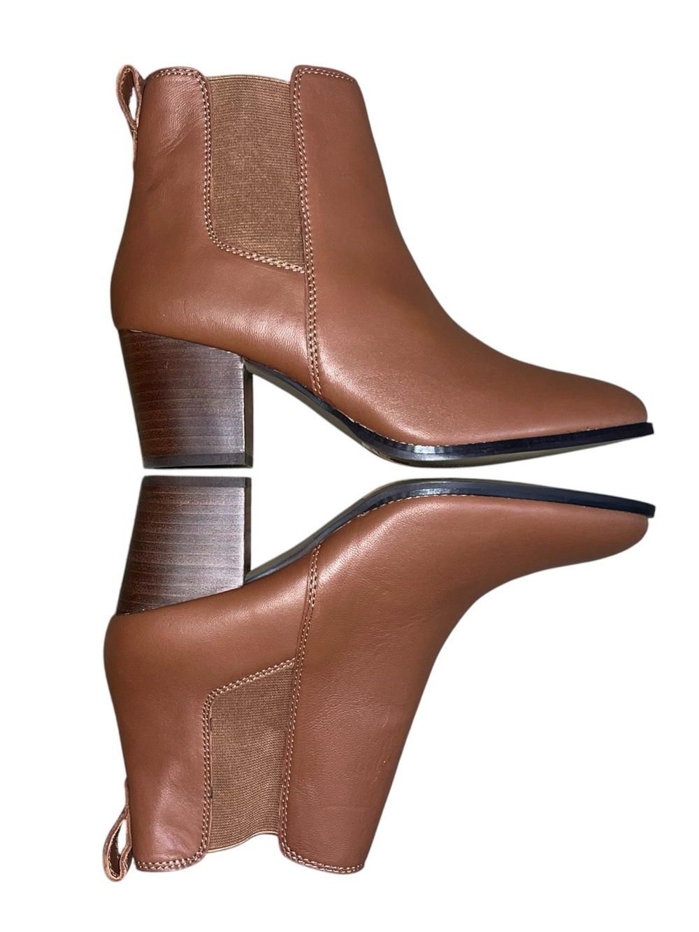 J.CREW Rory Leather Heeled Boots 
Size 9.5